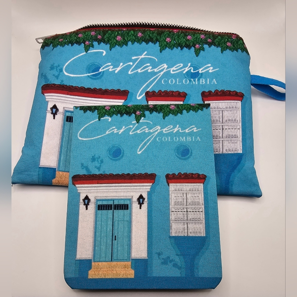 Unique Makeup Bag/Pencil Case & Small Notebook By Butcher Cartagena Colombia